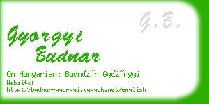 gyorgyi budnar business card